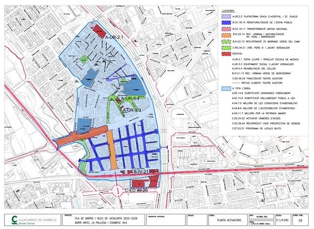 planol actuacions pla barris Cambrils