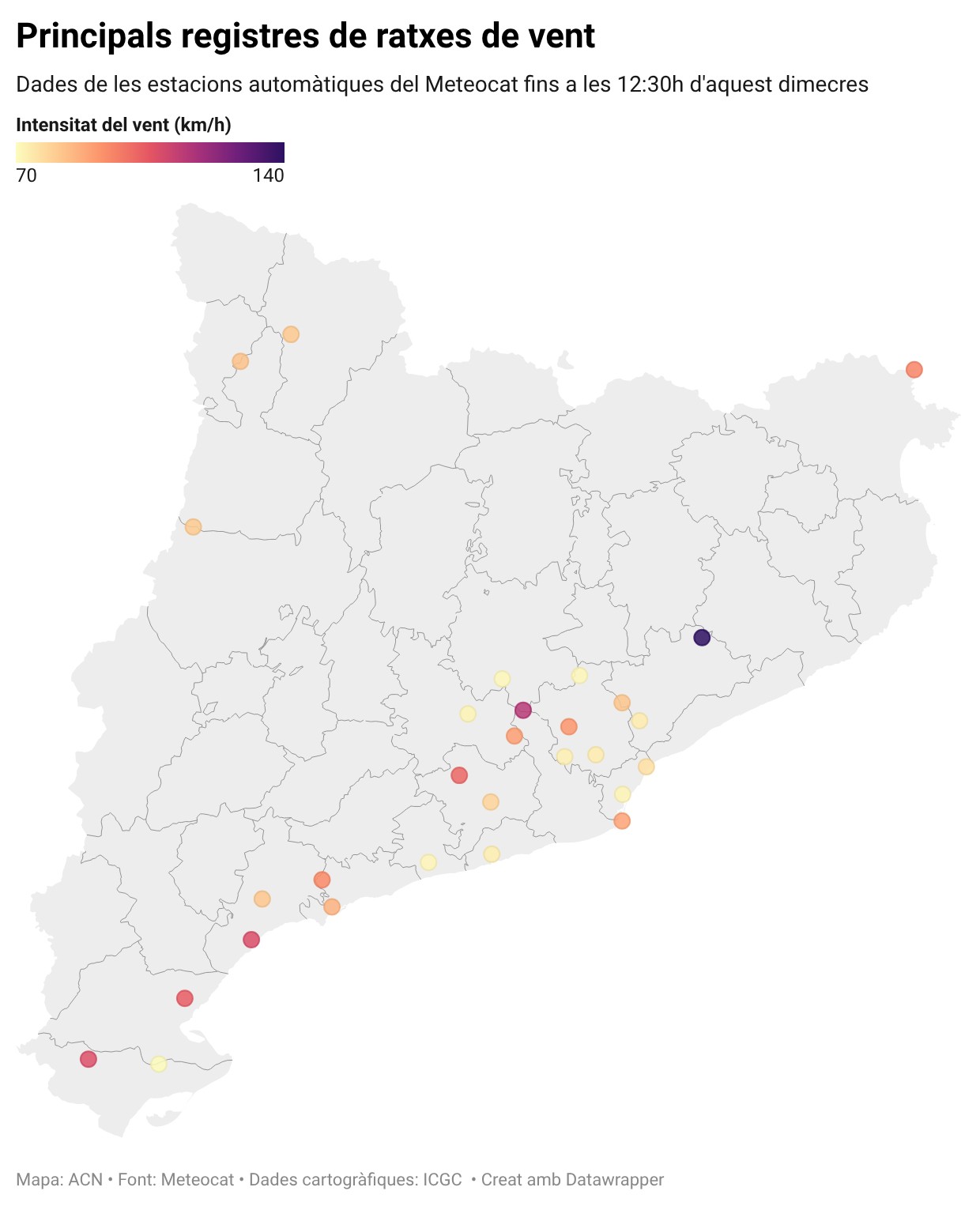 Mapa Estacions Meteocat - InfoCamp