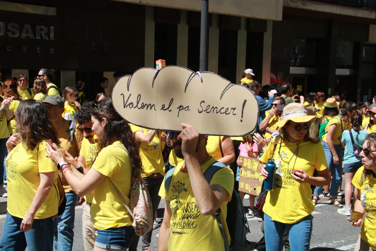 docents manifestació cartells