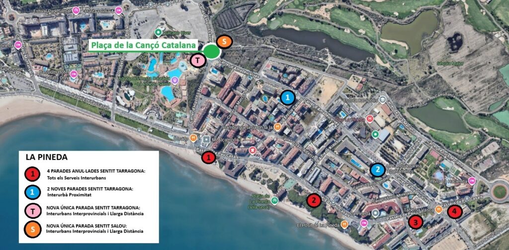 mapa canvi bus la pineda